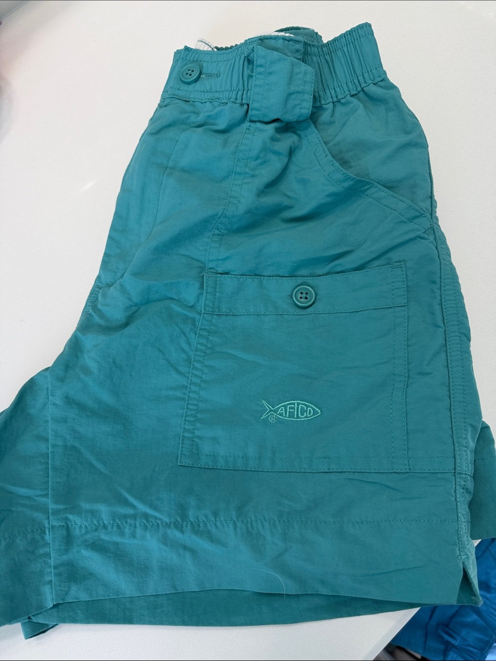 AFTCO Teal Green Kids Cargo Shorts